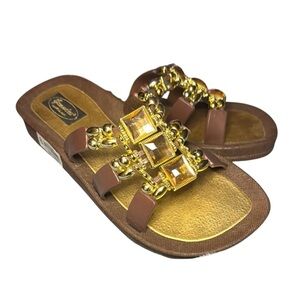 Grandco Women's Gold Beaded Sandals
Strappy Size 8 Brand New